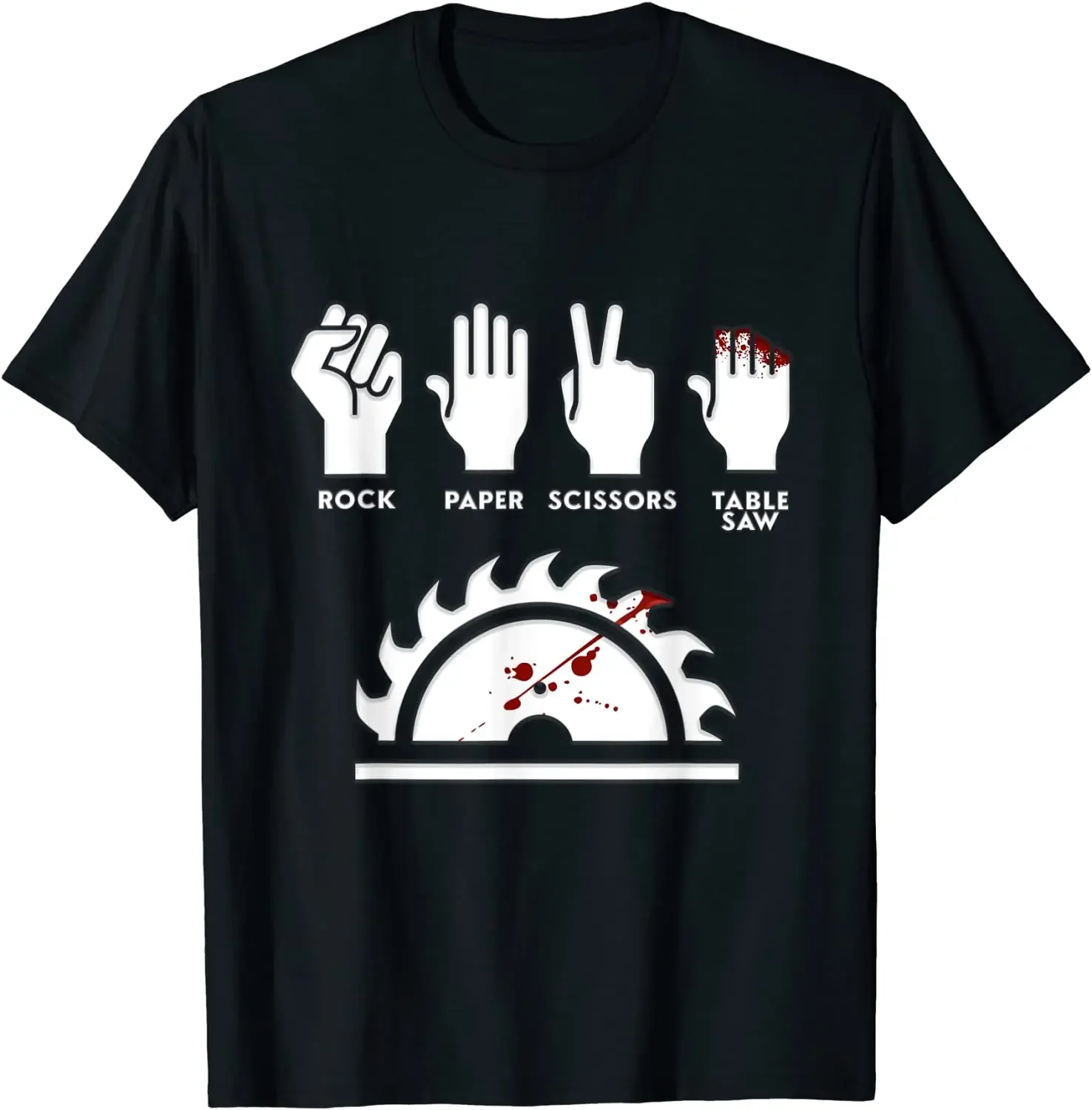 Rock Paper Scissors Table Saw Fun Carpenter T-shirt Leading Women's T-shirt Regular Top Slim Fit T-shirt Women's Clothing Y2K