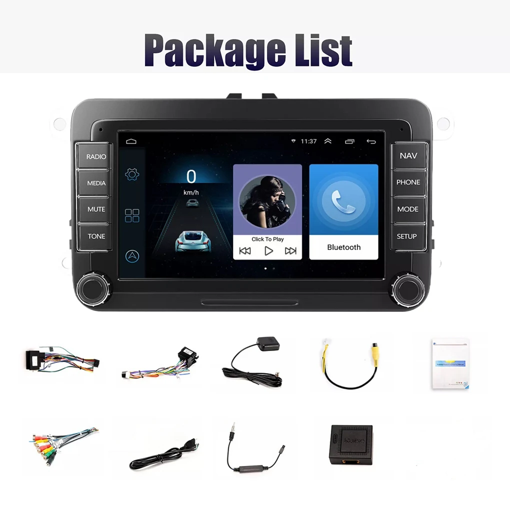 Android Auto Radio Seamlessly Integrated For Compatibility Double Din Car Stereo For 2+64G