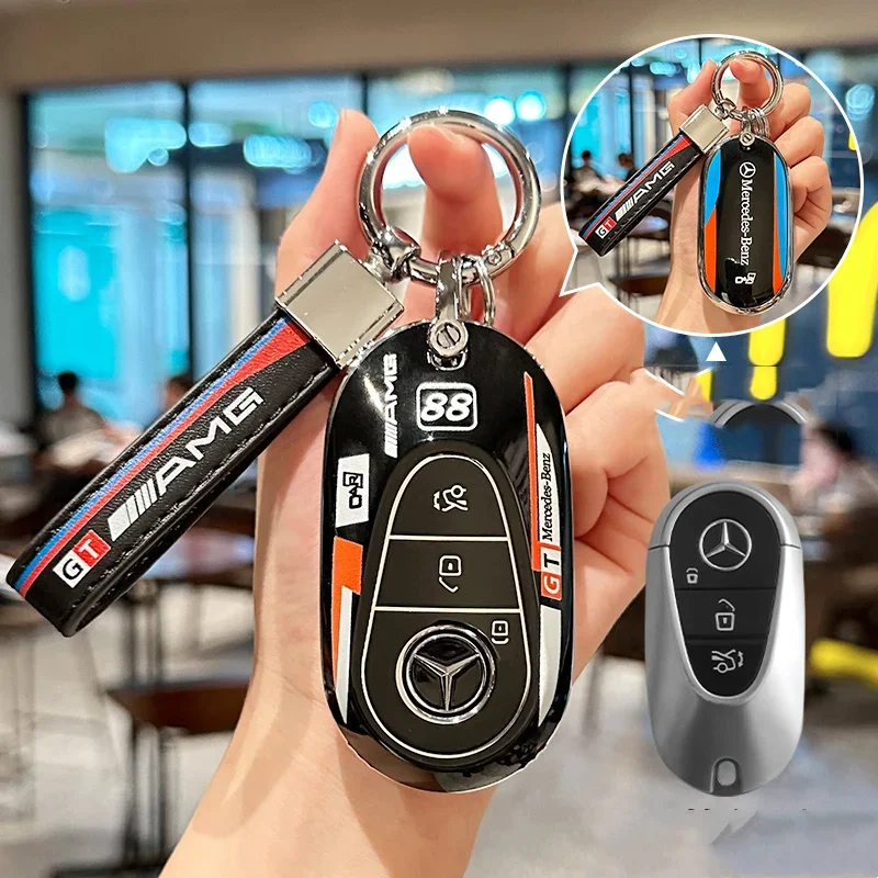 TPU Car Remote Key Case Holder Protector Auto Accessory For Mercedes Benz 2022 C S Class W206 W223 S350 C260 C300 S400 S450 S500