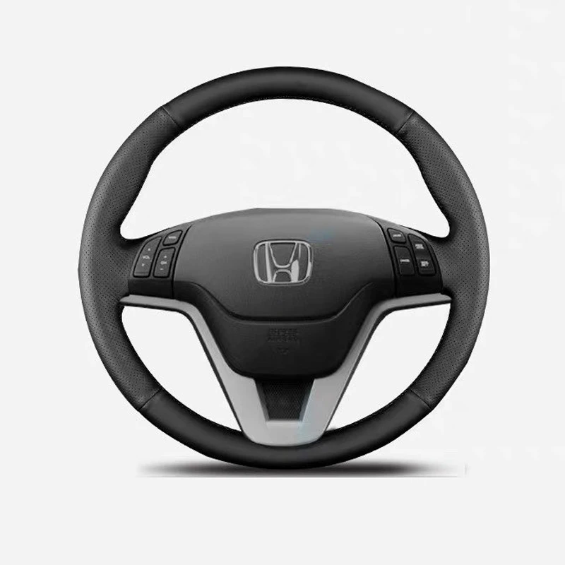 For Honda CR-V CRV 2007 2008 2009 2010 2011 Manual Sewing Car Steering Wheel Covers Microfiber Leather Car Interior Accessories