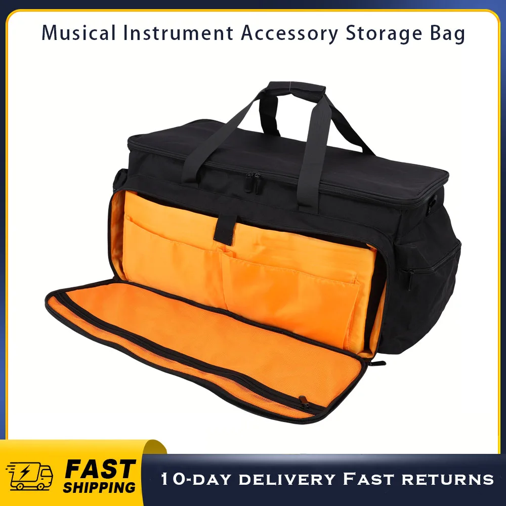 컨트롤러 휴대용 케이스 케이블 보관 가방 DJ 장비 가방 탈착식 칸막이 미끄럼 방지 바닥 음악 액세서리 보관 가방