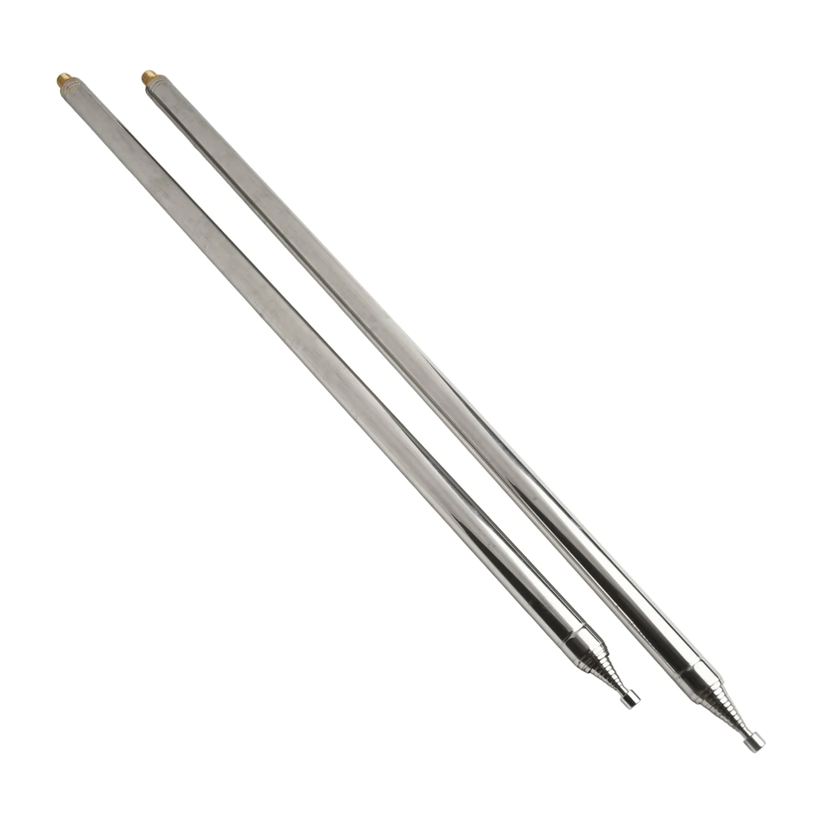 2 個ステンレス鋼ホイップアンテナプルロッド楽器 HF ラジオポジティブホイップアンテナ伸縮アンテナ短波アンテナ