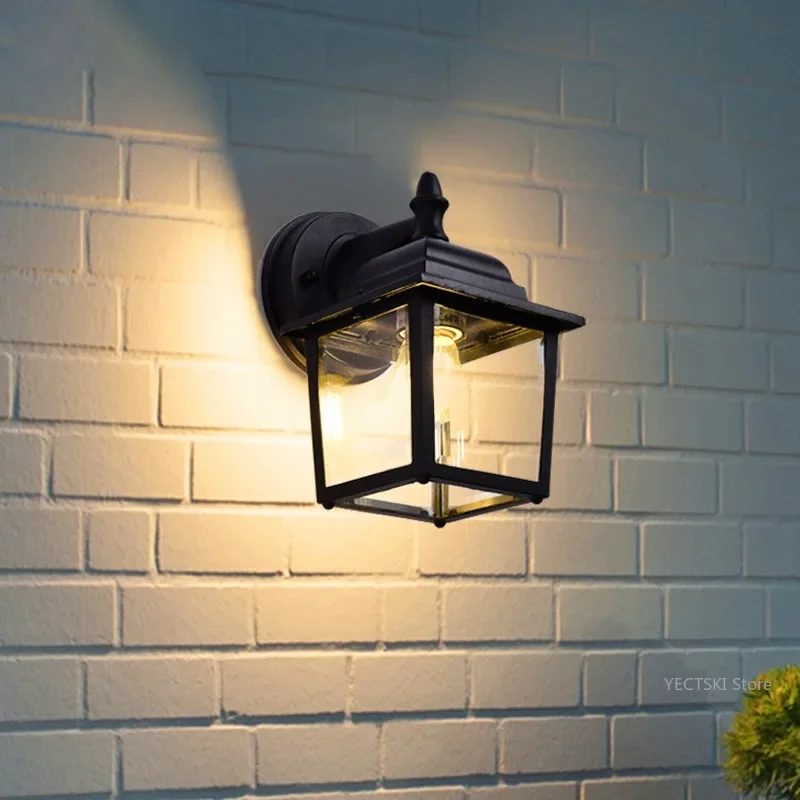 

GHJUYIOL Retro balcony outdoor wall lamp outdoor corridor waterproof garden courtyard wall lamp