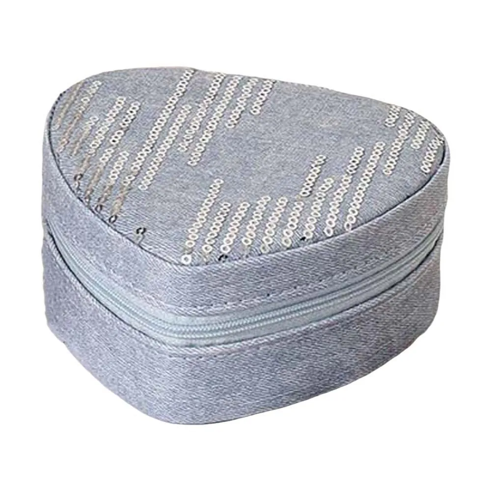 Multi-slots Heart Jewelry Organizer ABS Large Capacity Jewelry Storage Case Solid Color Compact Rings Necklace Packaging Box