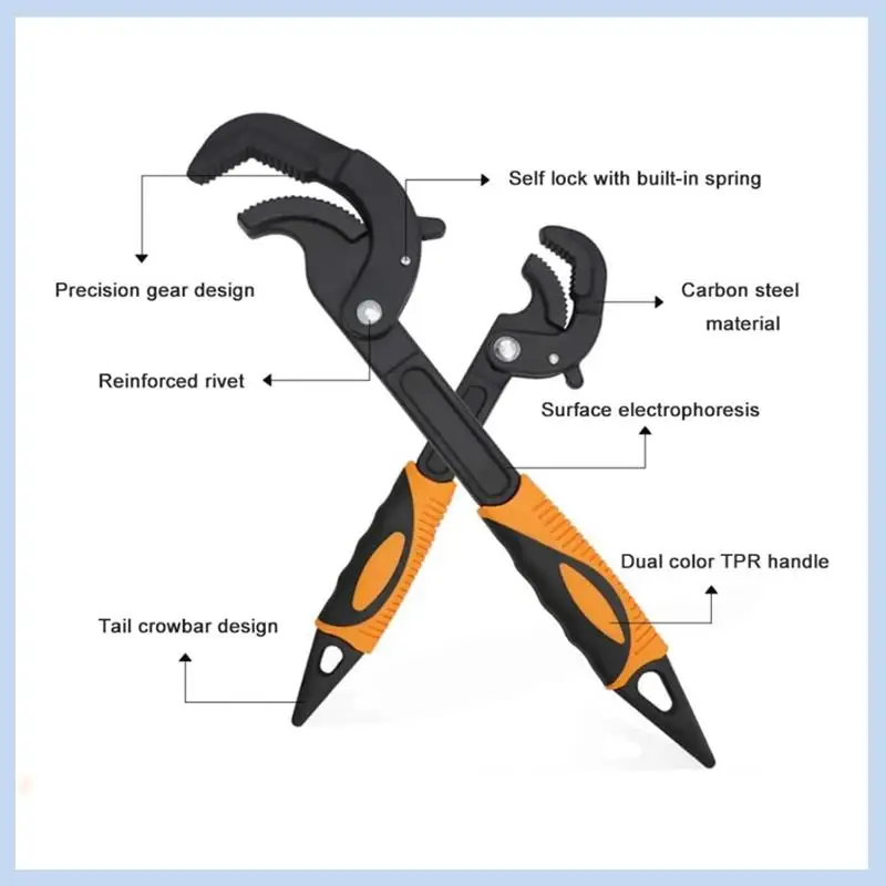 

AS63-Big Multifunctional Wrench, Quick Water Pipe Wrench, Adjustable Wrench Set