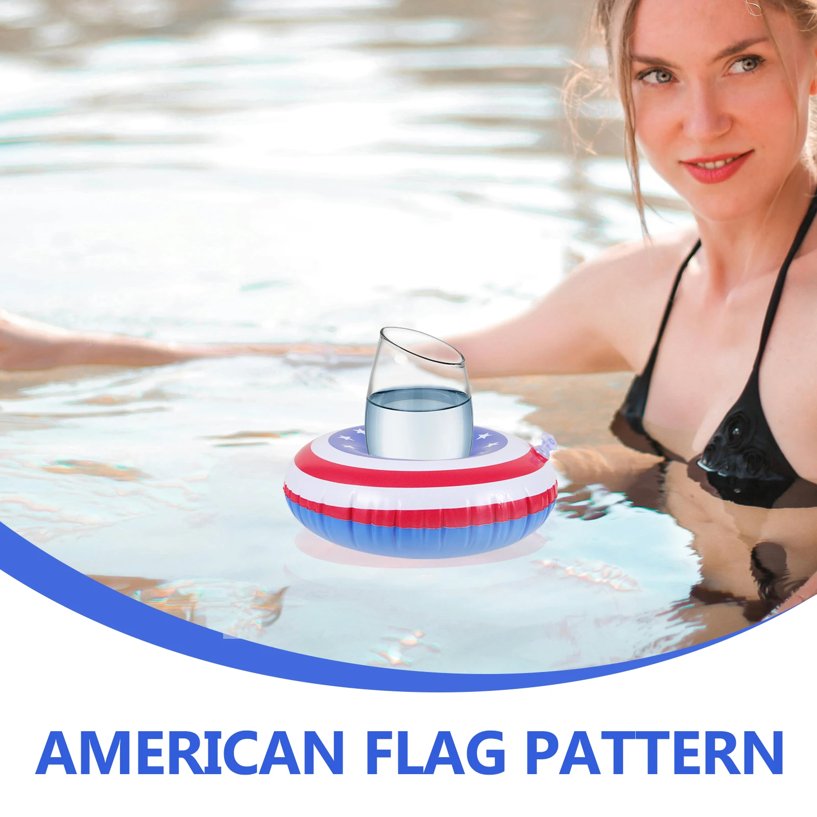 Accessori per piscina con banner per bere, supporto gonfiabile per bevande da 4 pezzi per adulti