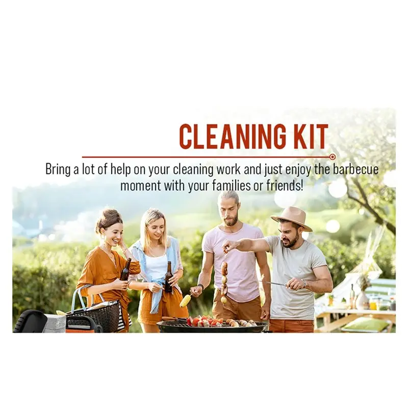 [A92P!】 Easy To Remove Stain Griddle Cleaning Kit 1 Set Flat Top Grill Cleaning Kit With Grill Scraper Griddle Bricks And Brush