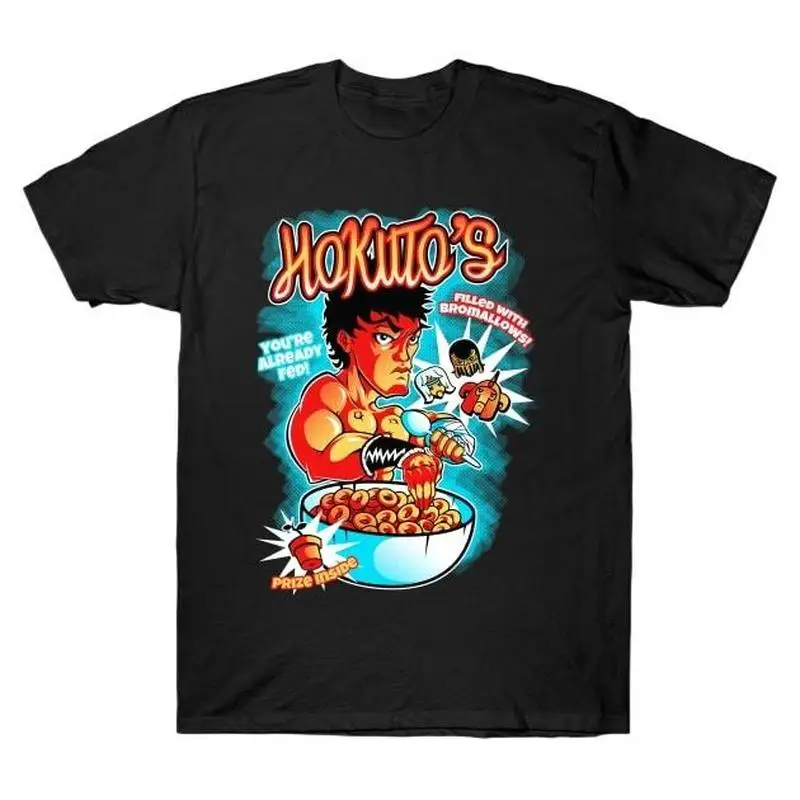 Kenshiro Fist of the North Star T‑Shirt 100% Cotton printed Tee Vintage Hokuto No Ken Anime Streetwear Casual Short Sleeve Tops