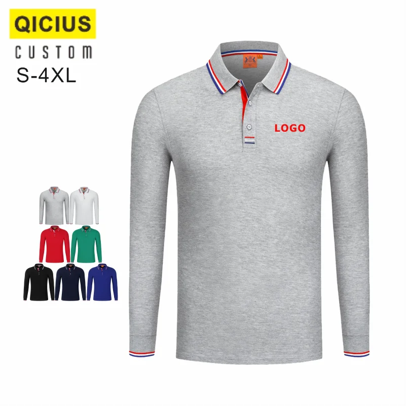 Custom Logo Work Clothes Polo Shirt Corporate Culture Fashion Lapel Top Short-Sleeved T-shirt Embroidery Printing Logo Word