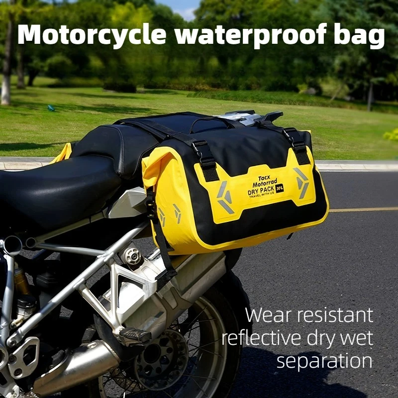 

Motorcycle waterproof backpack motorcycle travel quick release wear-resistant saddle bag integrated retro bicycle side bag