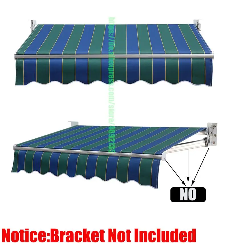 Outdoor Balcony Flexible Awning Fabric Thicken 450D 300GSM Oxford Waterproof Canopy Wave Cloth Retractable Rainshed Accessories