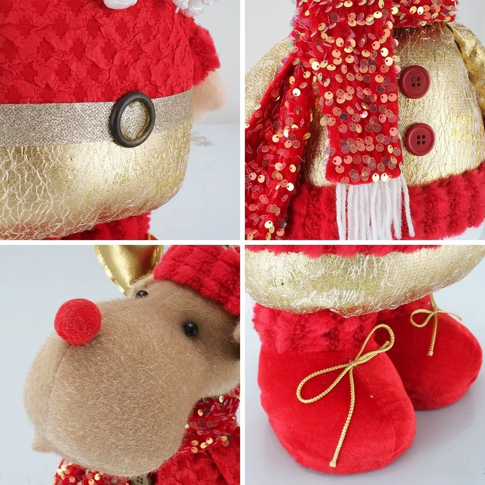 

Подарки 50 см Рождественский телескопический снеговик Рождественский олень Рождественское украшение в виде оленя Карлик Ретро маленький размер Рождественское украшение