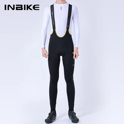INBIKE Winter Men's Cycling Bib Pants Padding Professional Fleece Strap Trousers Bike Riding Pants Man Road Bike Mountain Tights