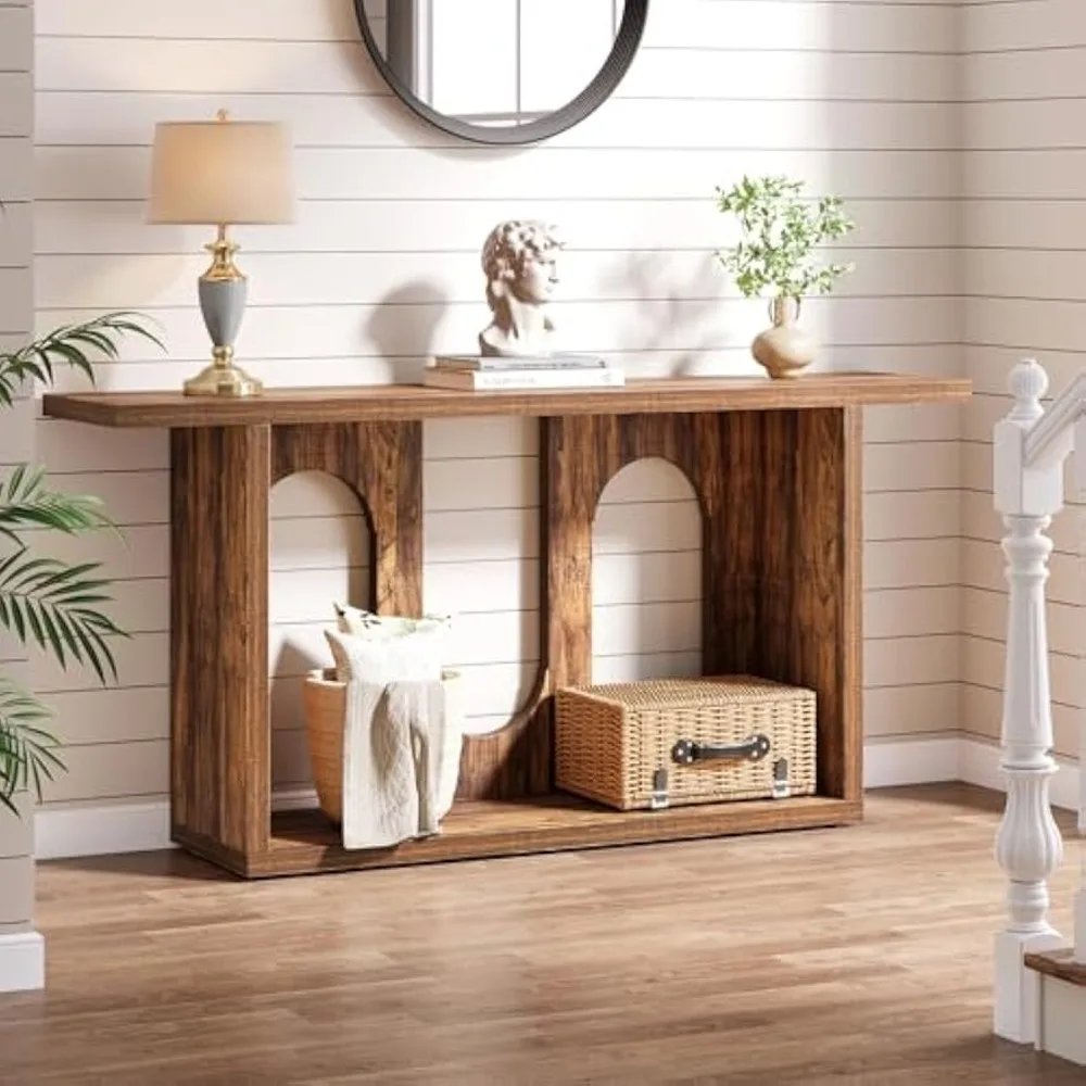 

70.9 inch Farmhouse Console Table, Extra Long Entryway Console Table with Storage for Living Room, Entrance, Rustic B