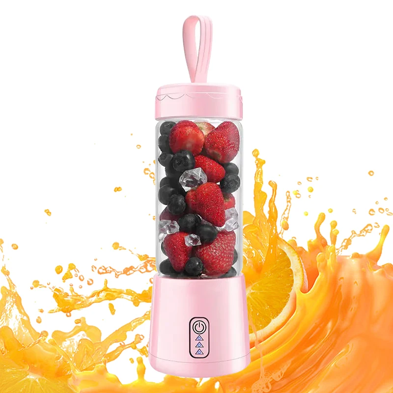 2023 New Juicer Machine 380ml Juicer Cup Electric Mixer Fruit Smoothie Juicer Beauty Portable Blender