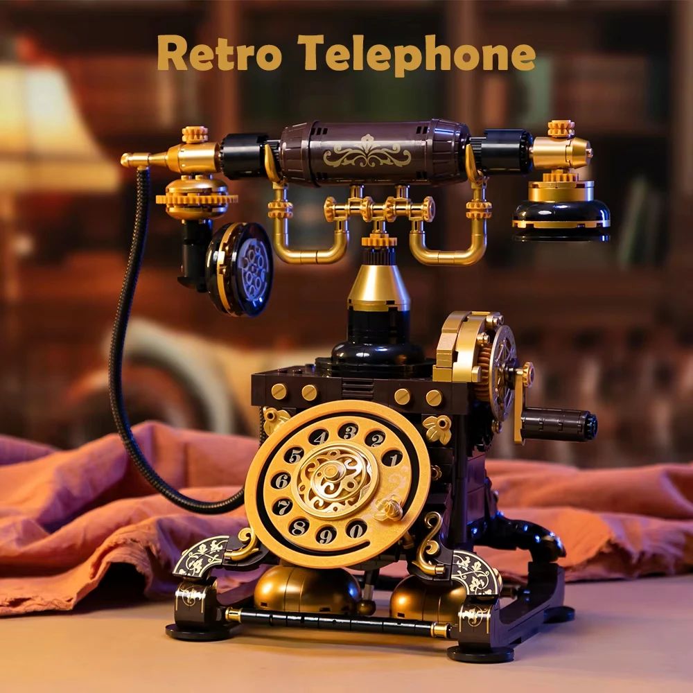 Kids Moc Bouwstenen Speelgoed Klassieke Creatieve Retro Telefoon Desktop Decoratie voor Kinderen Volwassenen Presenteert Verjaardag