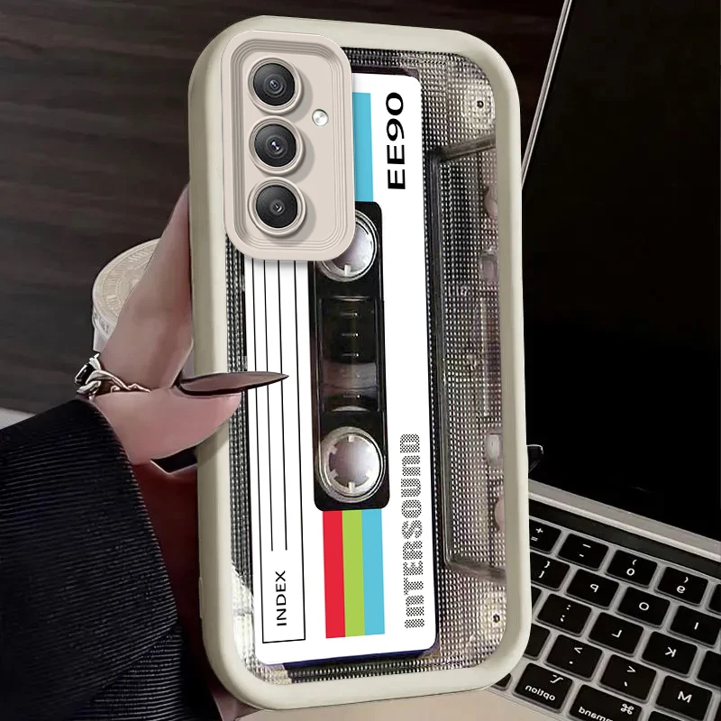 خمر الفن راديو الشريط الحال بالنسبة لسامسونج غالاكسي A54 A05S A05 A34 A24 A14 A53 A33 A23 A13 A52 A52S A32 A22 A12 A71 A51 A31 غطاء #5