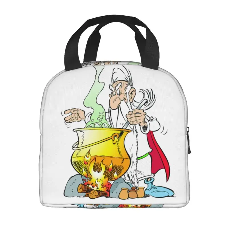 Obelix Getafix Asterix Insulated Lunch Bags for Women Portable Thermal Cooler Bento Box Kids School Children