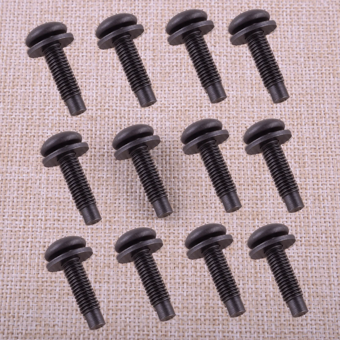 

12Pcs Front Windshield Frame Hinge Torx Screw Bolt Black Car Fit For Jeep Wrangler JK 2017 2016 2015 2014 2013 2012 2011-2007