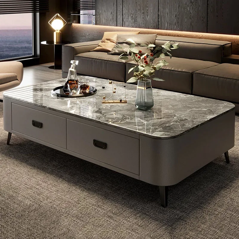 Drawers Moving Side Table Storage Luxury Modern Living Room Designer Writing Coffee Table Dinner Mesa Auxiliar Home Furniture