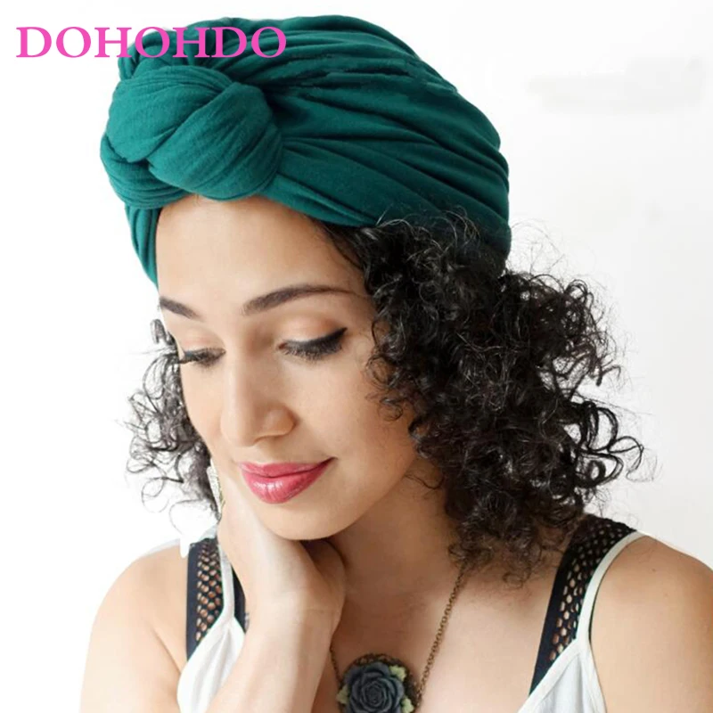 

Women's Fashion Turbans Bubble Cloth Large Plate Flower Elastic Leisure Comfortable And Breathable Daily Female Hat Headband Hat