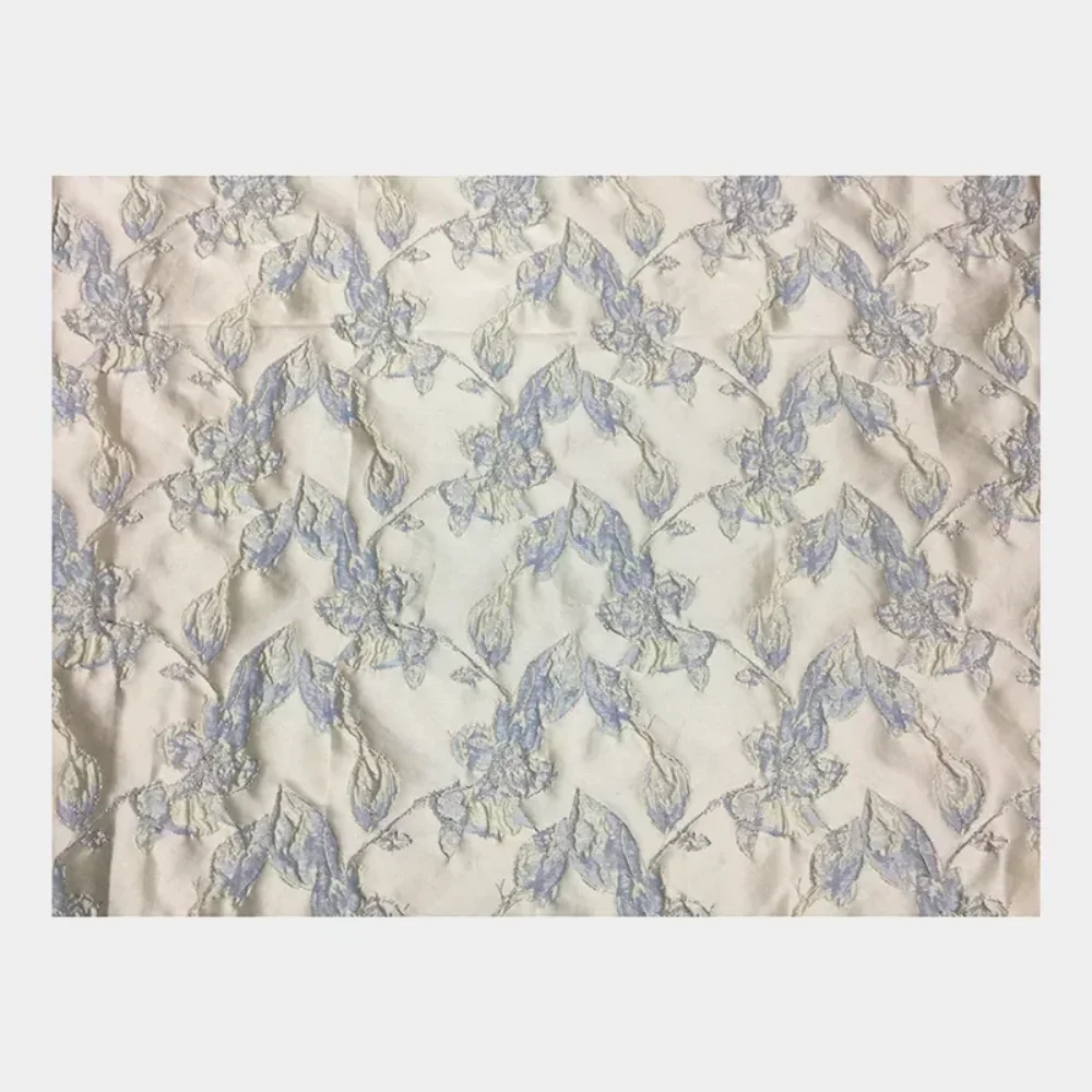 

Metal Wire Yarn Dyed Jacquard Fabric Spring Summer Windbreaker Poncho Dress Fashion European Brand Design Sewing Cloth By Meter