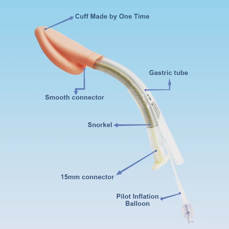 Califed Silicone Reinforced Laryngeal Mask Airway Double Lumen Laryngeal Mask High Quality LMA