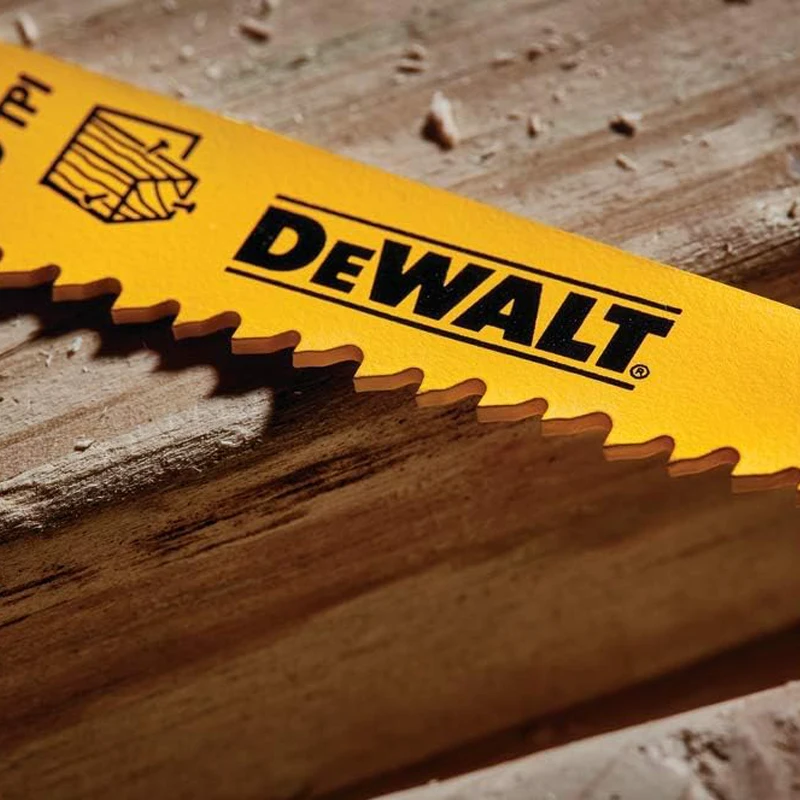 DEWALT DW4802 Reciprocating Saw Blades 6-Inch Wood Cutting Bi-Metal Taper Back 5-Pack Tool Accessories