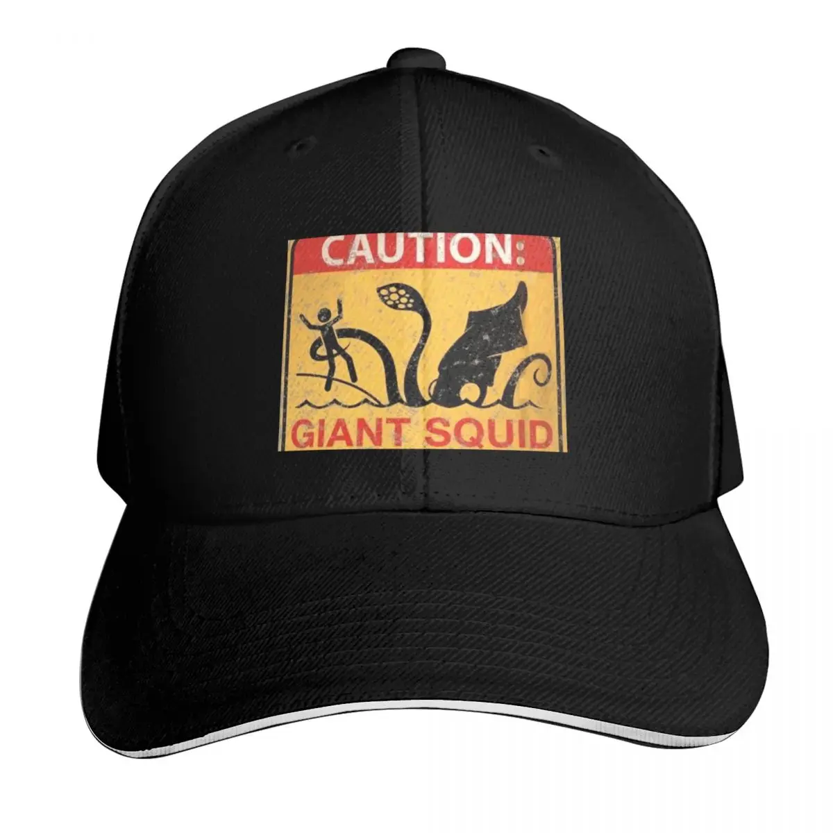 Giant Squid Baseball Cap Adjustable Buckle Closure Moisture Wicking Quick Dry Curved Brim Classic Fit