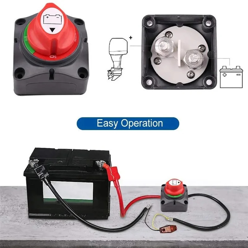 Unusual 12V Battery Disconnect Rotary Switch Cut On/Off Set Waterproof Marine Switch For Car SUV RV Marine Boat