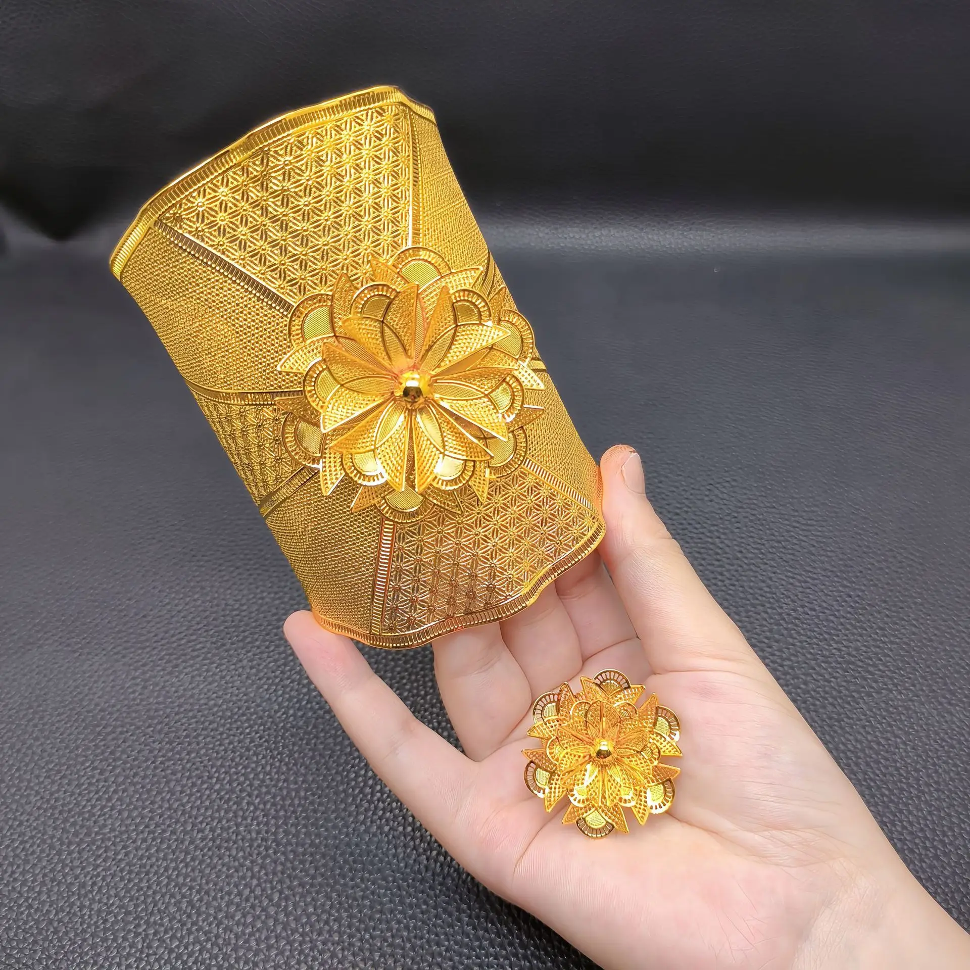 Dubai Bride New Bracelet Ring Women's Big Bracelet Ring  for Woman Wholesale Bu10258