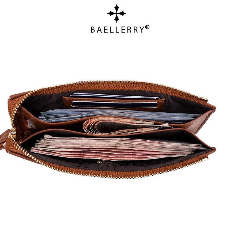 Baellerry Long Women Phone Bag Wallets Handbags Card Holder Female Purses Big Capacity Coin Pocket Zipper Women Wallet