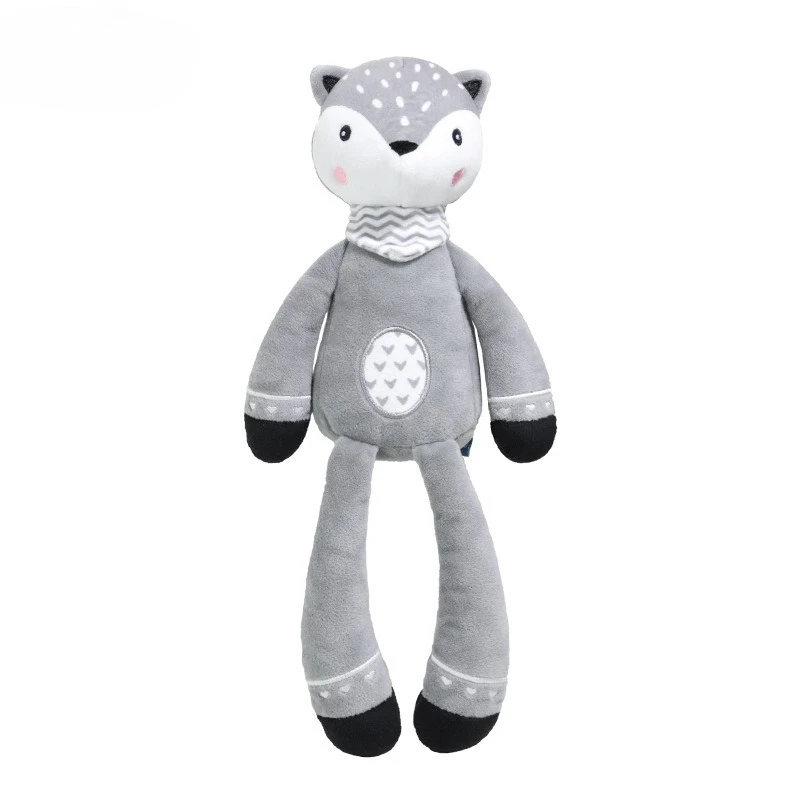 1Pc Nordic Style Fox Plush Doll, soft sleeping companion toy, soothing stuffed animal for babies aged 0-2 years old