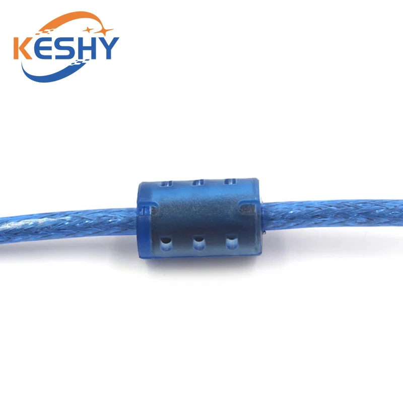 USB 2.0 Printerkabel Type A Male naar Type B Male Dubbele afscherming Hoge snelheid Transparant Blauw Datakabel 150CM 300CM 500CM