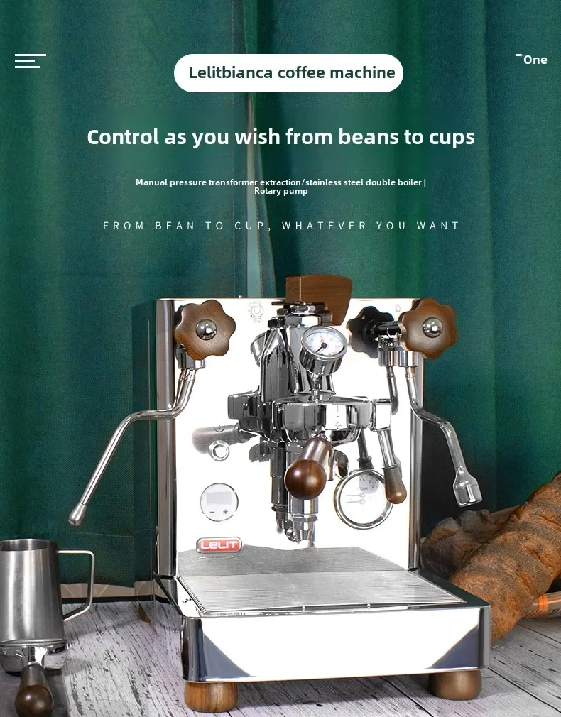 Cross-border Coffee Machine Semi-automatic Extraction Italian Commercial Variable Pressure Double Boiler Rotary Pump