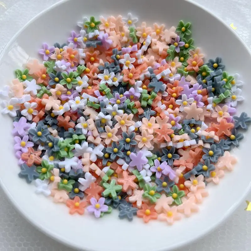 100 stück 8mm mixed kleine Blume Strass nail art dekoration hochzeit dekoration DIY prozess paste dekorative blumen
