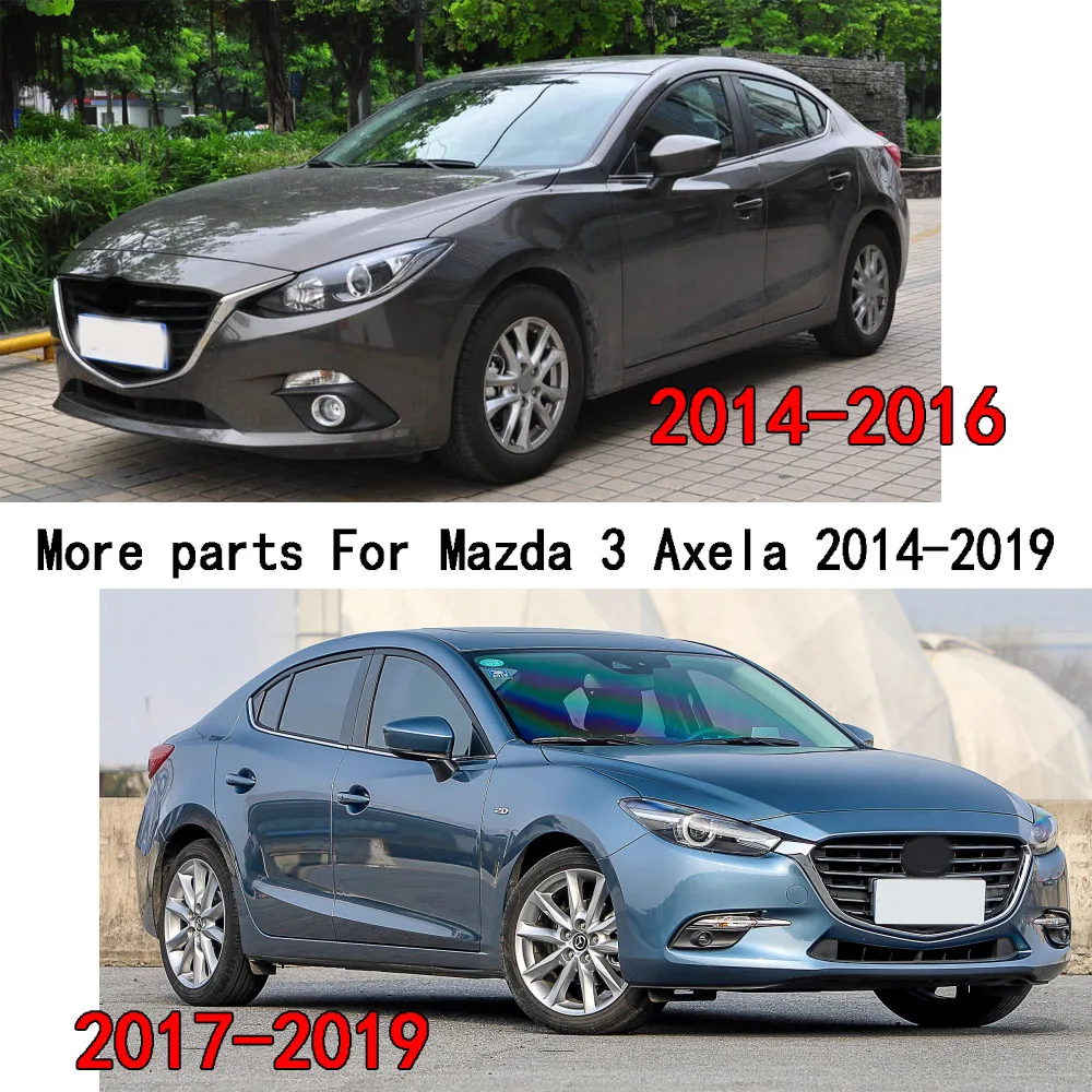 Car Body Head Front Eyebrow/Trim Light Lamp Frame Stick ABS Chrome Cover 2pcs For Mazda 3 Axela M3 2014 2015 2016
