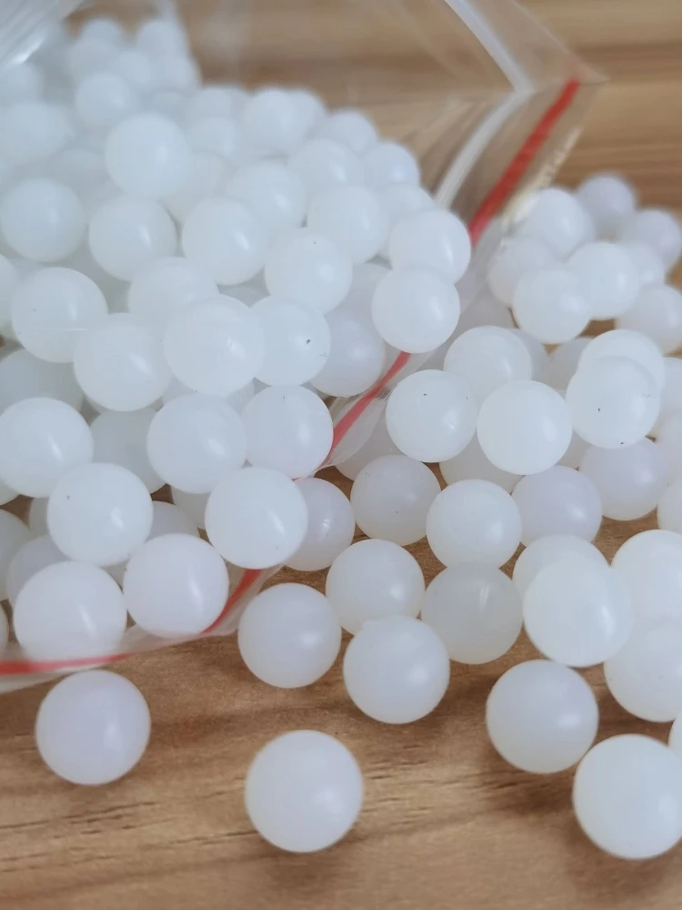 100/500/1000/5000/10000Pcs Diameter 2mm-10mm White Solid Silicone Ball Vibrating Screen Silicone Ball Wooden Door Elastic Ball