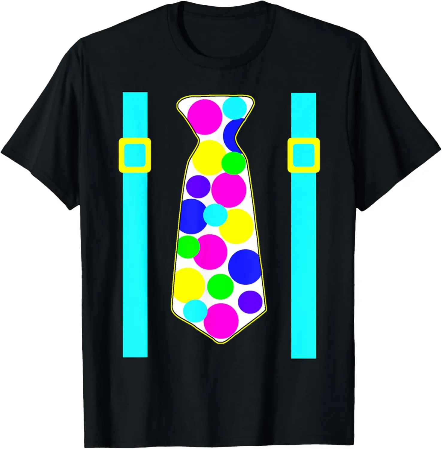 

Party Shirt Polka Dot Jumbo Tie Suspender Graphics T-Shirt