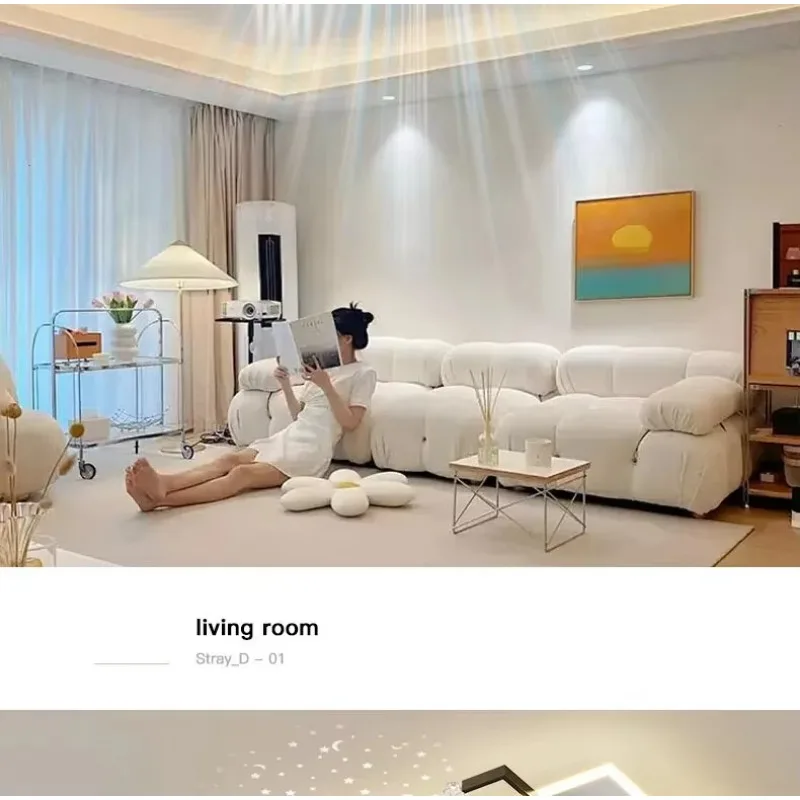 Modern ceiling fan with integrated lighting remote control, 3 color modes, silent operation
