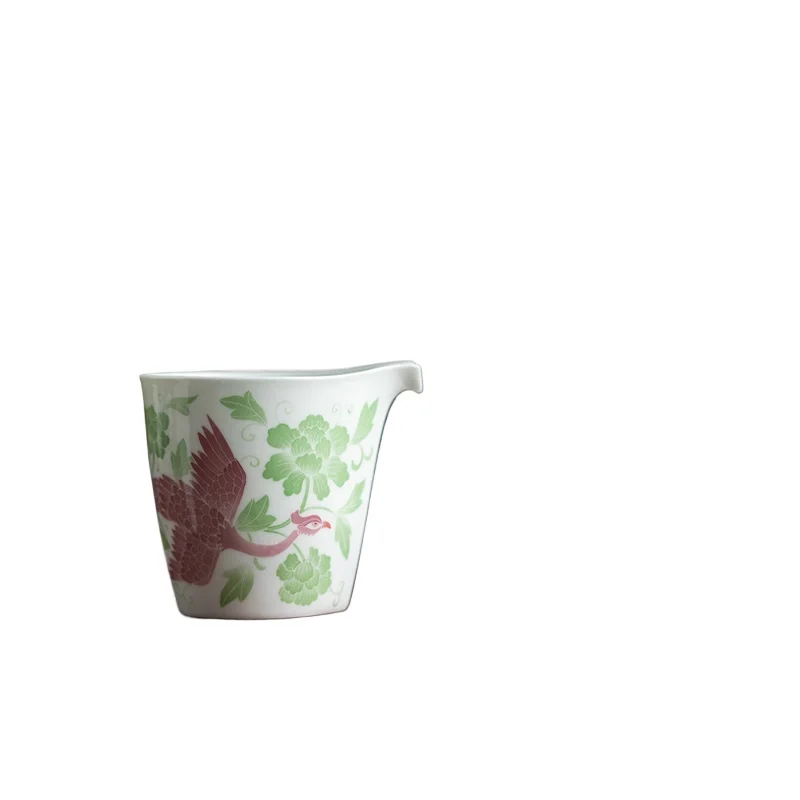

lhh Underglaze Hand Painted Phoenix Wear Peony Pitcher Jingdezhen Ceramic Tea Serving Pot Kung Fu Tea Set