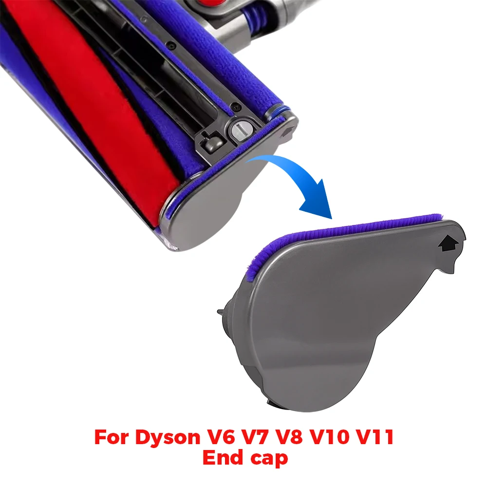 لينة المخملية شفط رئيس الجانب غطاء استبدال ل دايسون V6 V7 V8 V10 V11 مكنسة كهربائية الأسطوانة فرشاة بار نهاية غطاء غطاء