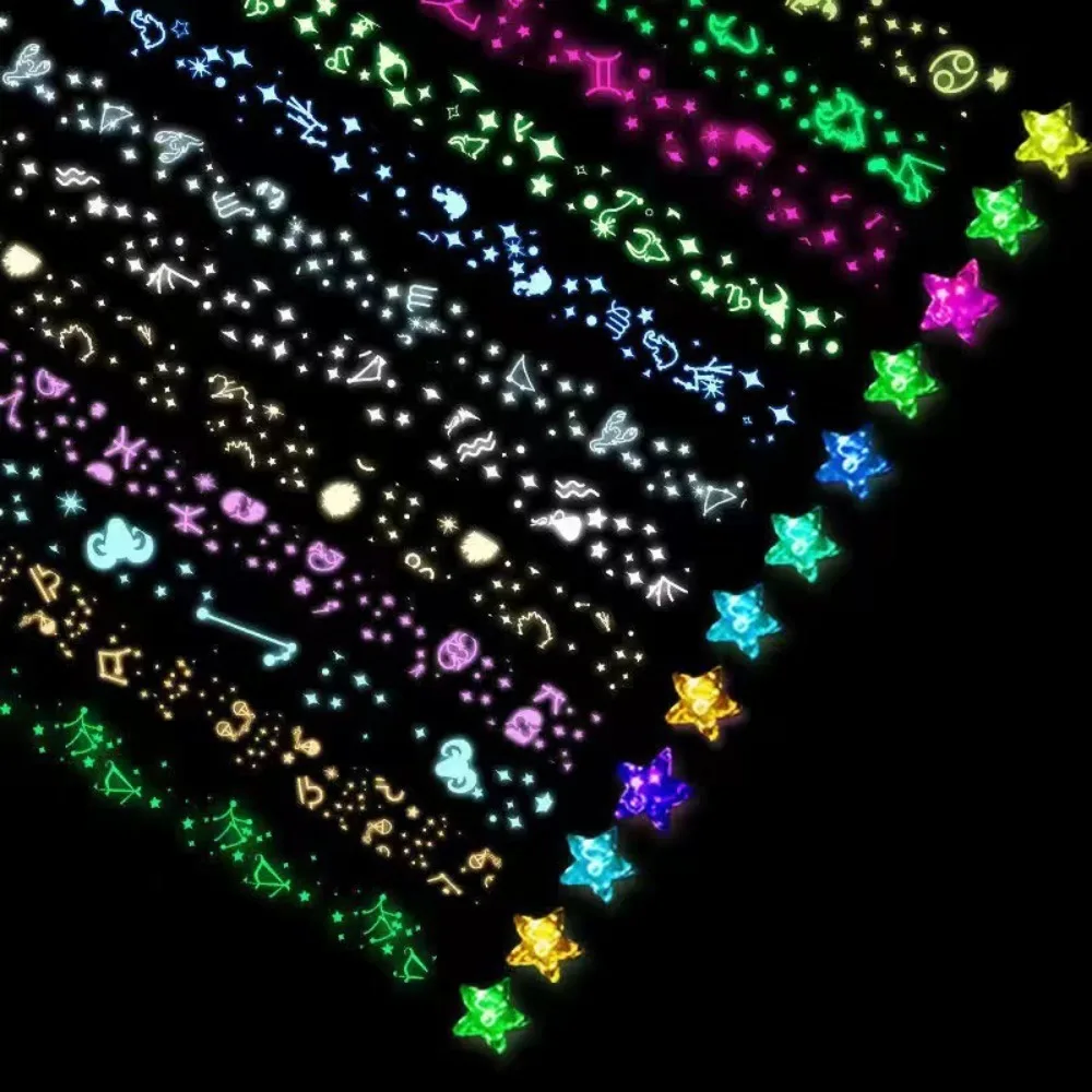 

210pcs High Quality Luminous Star Origami DIY Handmade Art Paper Craft Paper Folding Gradient Color Pentagram Folding Paper Gift