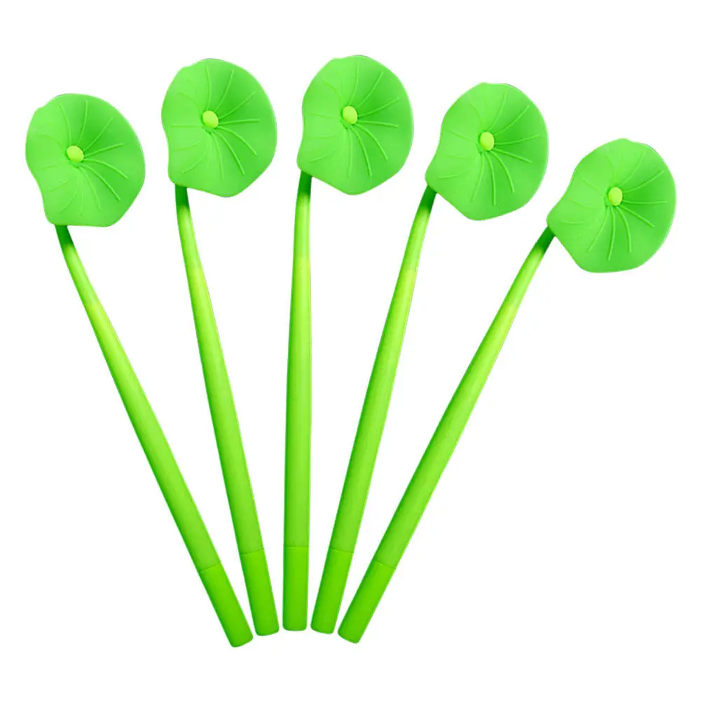 

5Pcs Leaf Gel Pens Portable Students Writing Tool for School Supplies Note Taking Creative Stationery Pen
