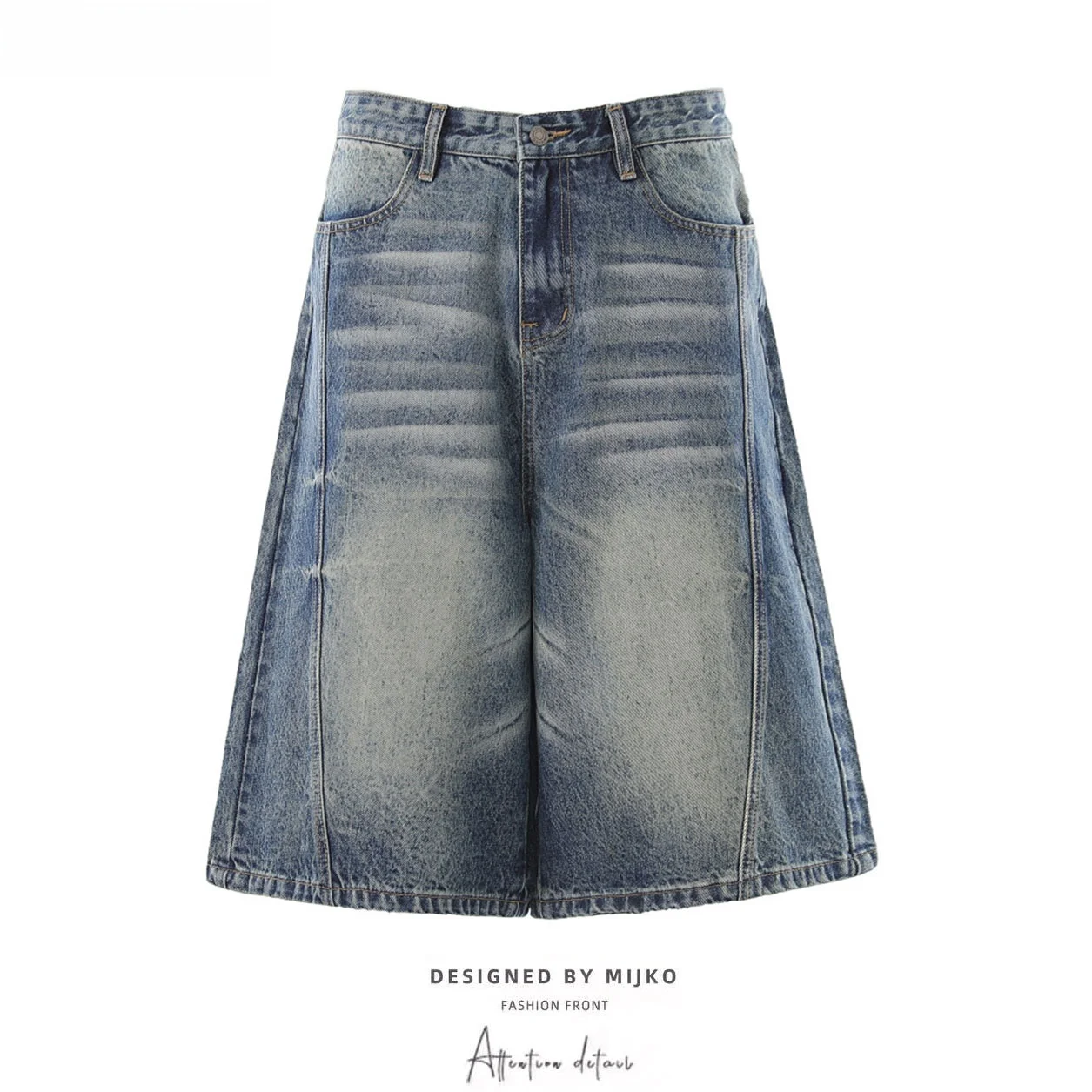 Calças Jeans Retrô Americanas de Corte Solto e Perna Larga, Comprimento Médio, para Homens e Mulheres, Estilo Casual de Verão...