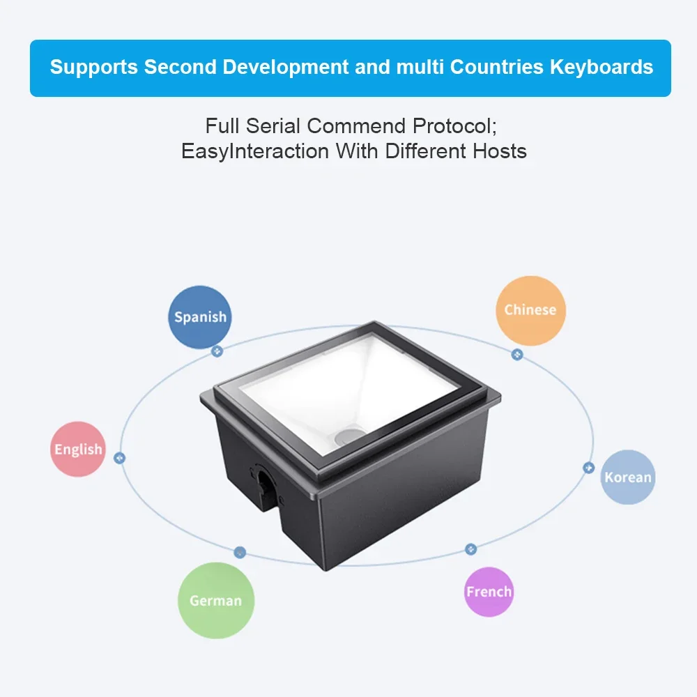 Rakinda LV3000 Datenmatrix-Decoder 2D-QR-Codeleser mit fester Montage pdf417 Barcodescanner