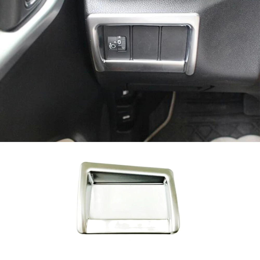 2014 2015 2016 Accessories Car Styling Car Headlamps Adjustment Switch Cover ABS Trim 1pcs Matte for Honda City Sedan