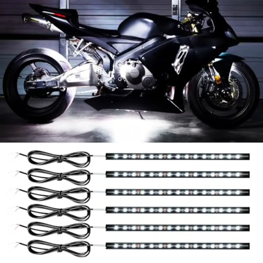 Car LED Strip Light, Motorcycle led Light Strip 30CM 15 SMD IP67 Waterproof Auto Interior Lights, for Home Decoration Car Motor