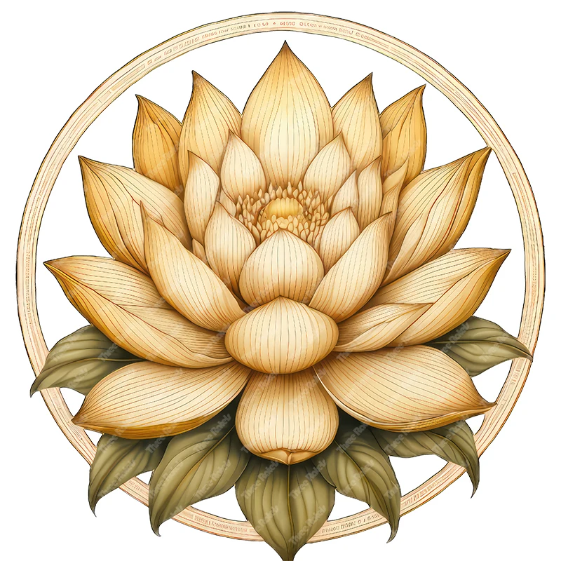 Three Ratels Beautiful and sacred golden lotus meditation wall stickers for home decoration  computer decals car stickers