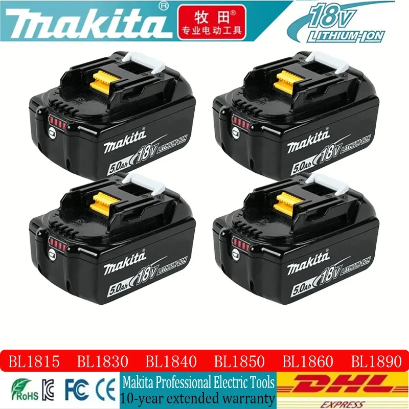 

Makita LXT BL1890 18V 5Ah Lithium-Ion Power Tool Battery Compatible with BL1840 BL1840L BL1850 BL1830 LED Light Indicator